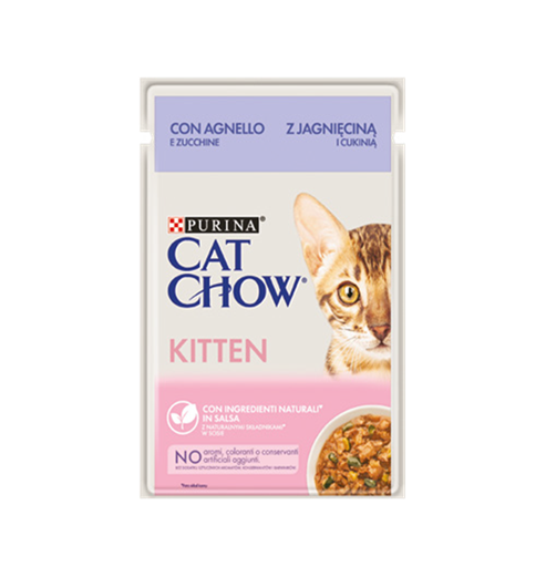 Cat Chow Kitten Kuzu Etli Yaş Kedi Maması